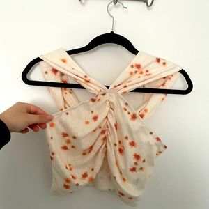 Shein floral crop top